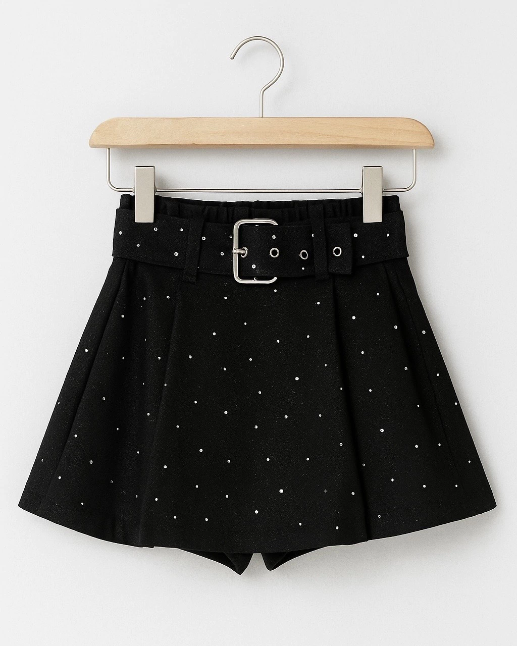 Pollera pantalon strass - negra