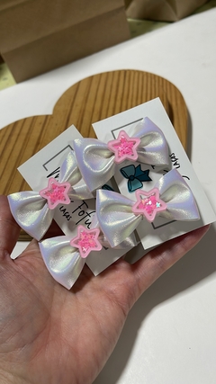 Mini parzinho estrelinha rosa