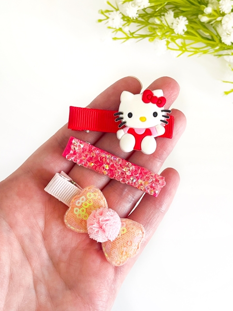 Hair clips Hello Kitty