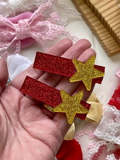 Hair clips estrela dourada