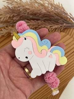 Tiara unicórnio com pompom