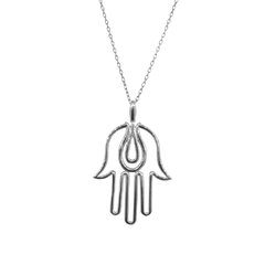 Cadena y colgante de plata manito
