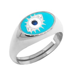 Anillo de plata OJO esmaltado