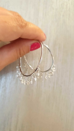 Argollas con Cubics en Plata 915 (Diámetro 3,5cm)