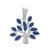 Dije acero blanco árbol de la vida con esmaltado azul - comprar online