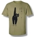Remera de algodon verde musgo estampada selección - comprar online