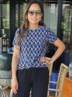 BS-0519 -Blusa geométrica trespasse