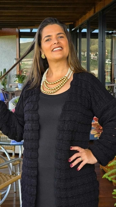 CS-0257B- Cardigan nuvem preto - comprar online