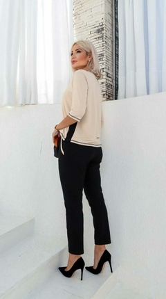 CJ-0130B- Conjunto bicolor preto/ off-white na internet