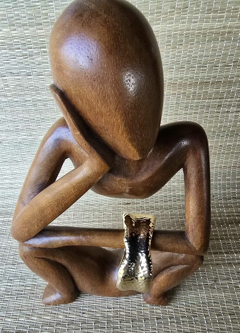 PU-0027 - Pulseira metal dourado mais estreita com beiradas onduladas - comprar online