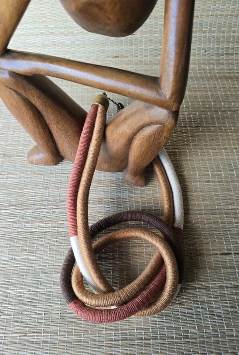 CO-0731A - Colar Lia nó grande tons terrosos - comprar online