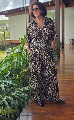 CJ-0187- Conjunto viscolycra calça e blusa animal print - Kelch
