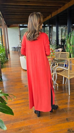 VE-0860C- Vestido Alice terracota longo básico - Kelch