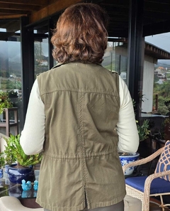 CS-0304 -Colete de brim verde tipo parka na internet
