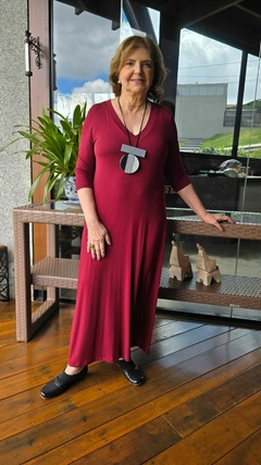 VE-0845C- Vestido Camile marsala - loja online