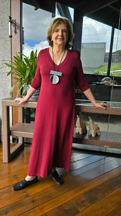 VE-0845C- Vestido Camile marsala - Kelch
