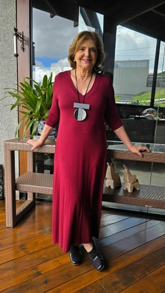 VE-0845C- Vestido Camile marsala - comprar online