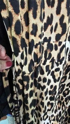 VE-0850- Vestido Ale midi animal print ajuste cintura - loja online
