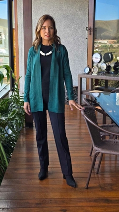Imagem do CS-0319 - Cardigan tricot super sedoso verde floresta