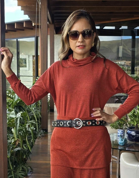 BS-0601A - Blusa de lanzinha ferrugem - comprar online