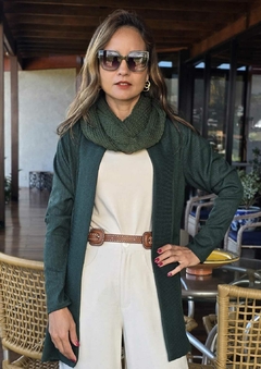 GL-0136- Gola Angela Tricot de linha verde na internet