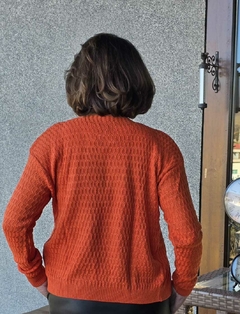 CJ-0203- Conjunto Midas twin set tricot de linha laranja na internet