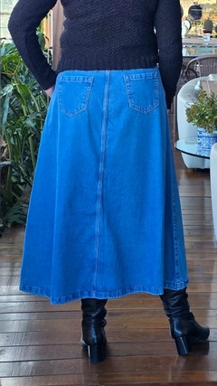 SA-0225 - Saia longa jeans mais rodada na internet
