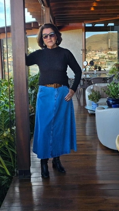 SA-0225 - Saia longa jeans mais rodada - comprar online