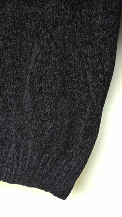 BS-0892- Blusa macia tipo veludinho preta - loja online