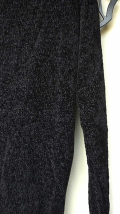 BS-0892- Blusa macia tipo veludinho preta - Kelch