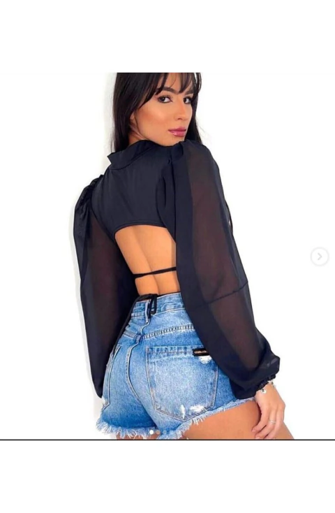 Crooped Manga Longa Suplex e Tule Slim Juliete Cod: