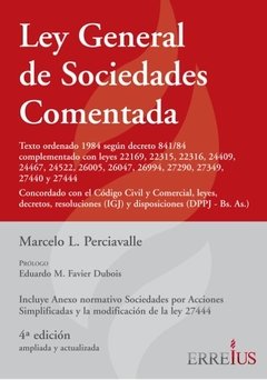 Ley General De Sociedades Comentada. AUTOR: Perciavalle
