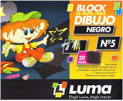 Block De Dibujo Negro Luma Tipo El Nene N° 5 X 20 Hojas - comprar online