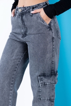 Calça Wide Leg Jeans Grafite na internet