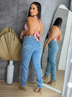 Calça Jeans Clemente Mom na internet