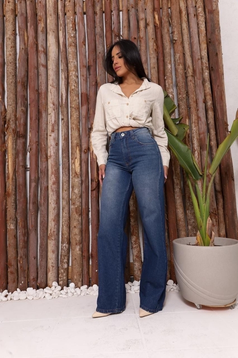 Calça Wide Leg Jeans