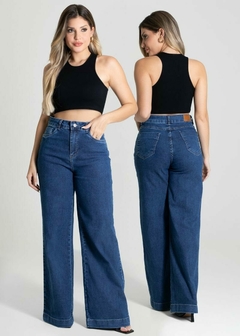 CALÇA WIDE LEG JEANS SAWARY COM ELASTANO LINHA SUPER PREMIUM - loja online