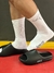 Meia Canelada Branco - Logo Lateral - comprar online