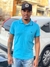 Camiseta Polo Meia Malha Vile Azul