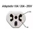 pino adaptador 2p 10a/20a radial - comprar online