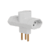pino adaptador tipo "t" 3 saídas 2p+t 10a 250v cinza bipolar ilumi