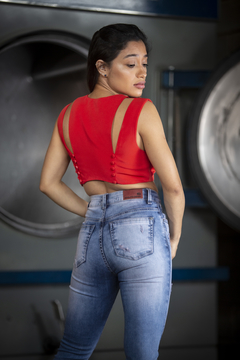 CALÇA SKINNY DENIM LOVE