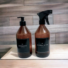 Dispenser de vidrio - Etiqueta negra- 500 ml - comprar online