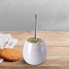 Maceta de cerámica nacar - comprar online