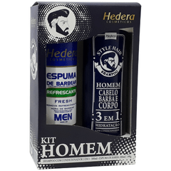 KIT HOMEM ESPUMA REFRESCANTE E SHAMPOO-HEDERA