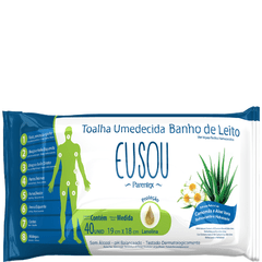 TOALHA UMEDECIDA EXTRATO DE CAMOMILA E ALOE VERA 40 UNIDADES 19CMx18CM-PARENTEX