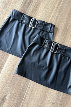 Pollera cuerina Santiago - comprar online