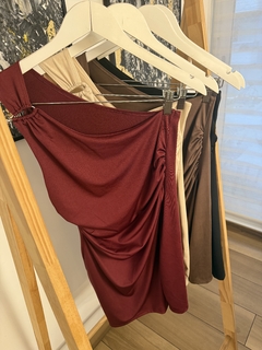 Vestido microfibra de un hombro HONG - NAISHA