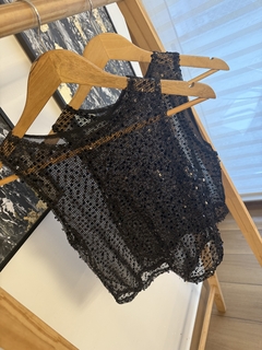 Top lentejuela con red DAINA - comprar online