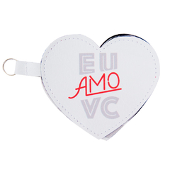 CHAVEIRO CORAÇÃO COM FOTO - EU AMO VC - Coisa fofa papelaria